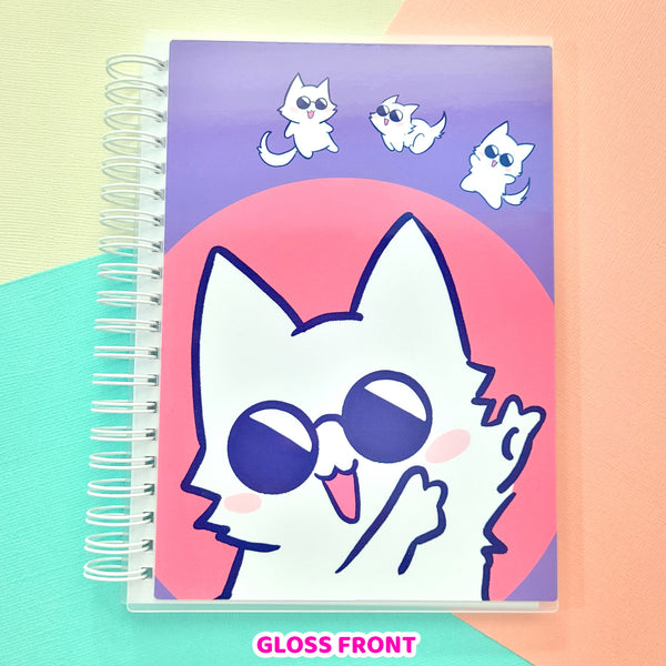 White Kitty Reusable Stickerbook