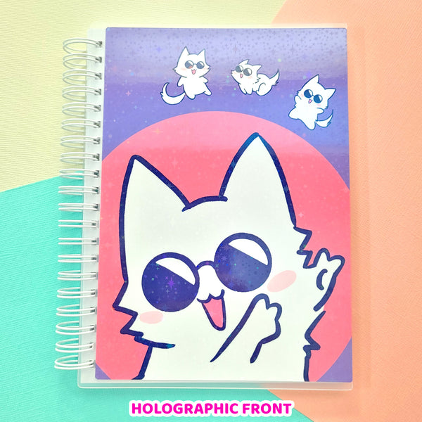 White Kitty Reusable Stickerbook