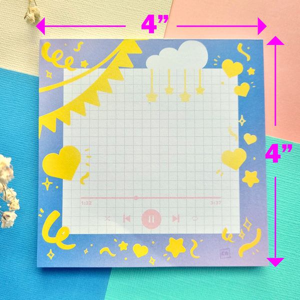 Starry Music Memo Pad