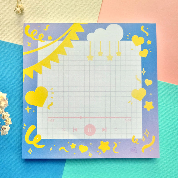 Starry Music Memo Pad