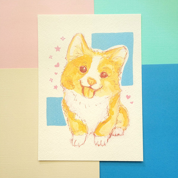 Original Character Corgi Art Print