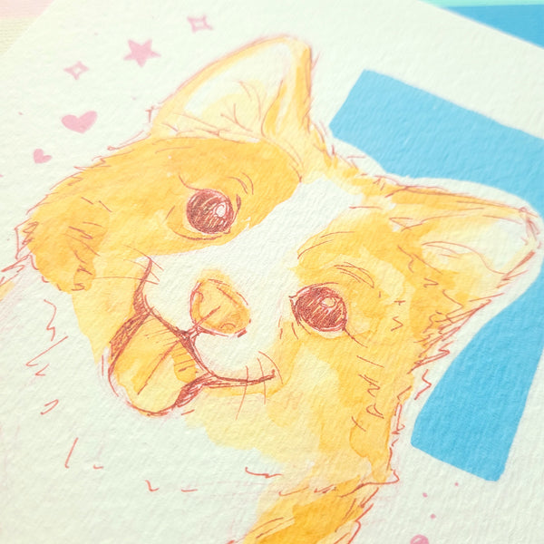 Original Character Corgi Art Print