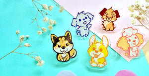 kawaii puppy pins