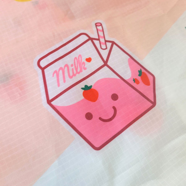Original Character Fruits and Milk Folding Tote