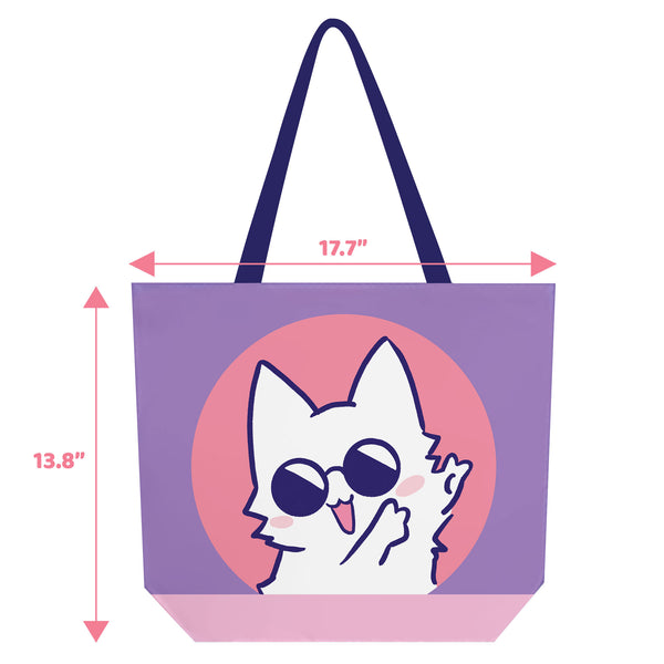 Fan Art White Kitty Tote