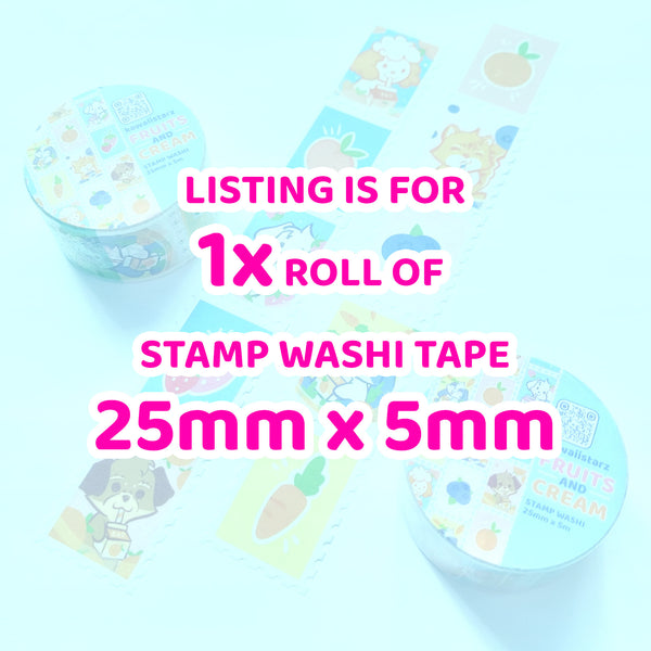 Fruits and Cream Stamp Washi Tape