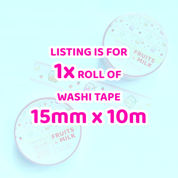 Fruit Milk Washi Tape