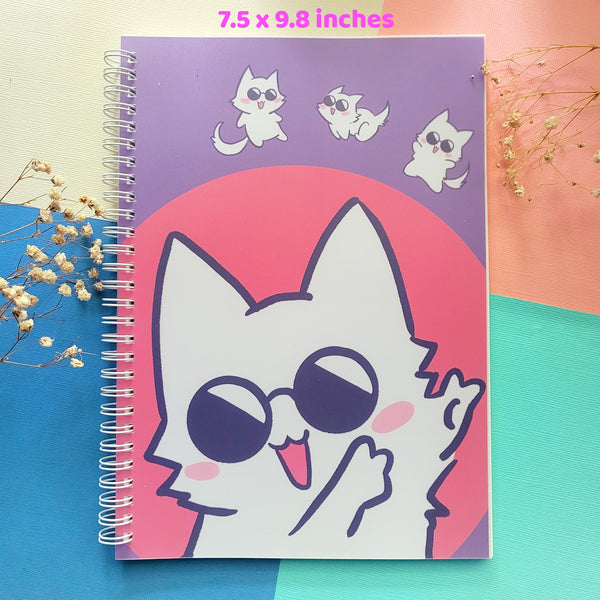 White Kitty Reusable Stickerbook