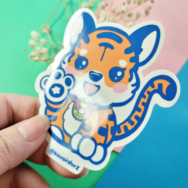 Lucky Tiger Handmade Stickers
