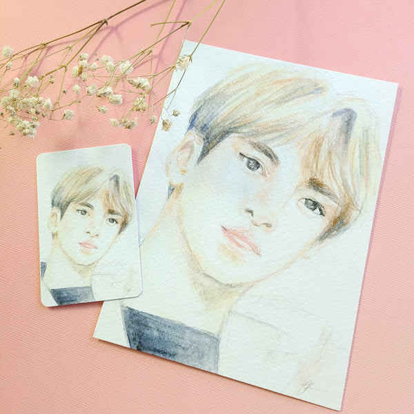 Kim Mingyu Watercolor painting