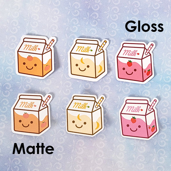 Milk and Fruit Mini Sticker Sets