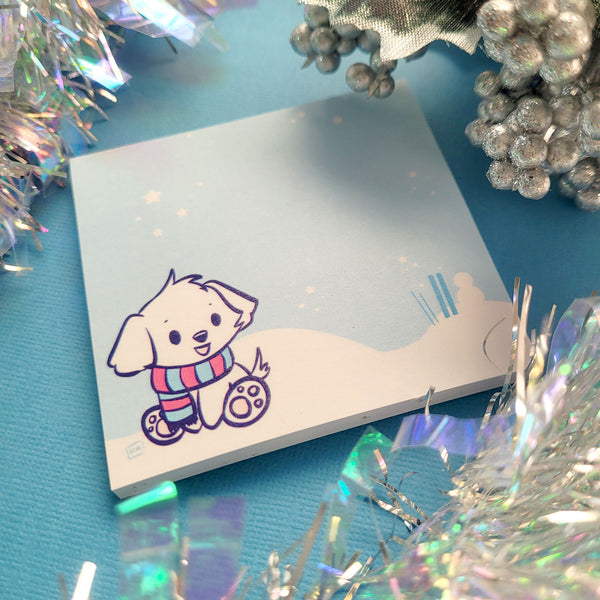 Winter Puppies Sticky Note Pad
