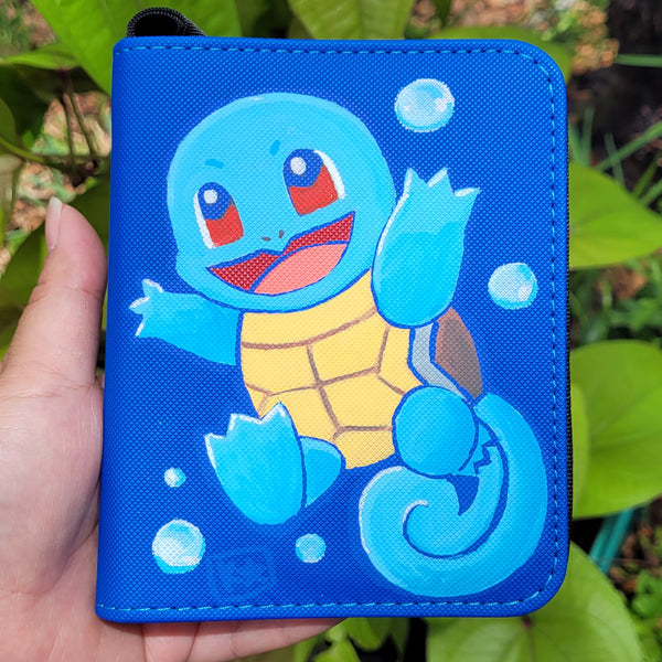 Blue Turtle Hand Painted 1 Pocket Card Binder