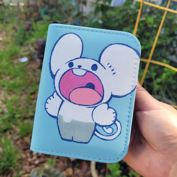 White Mice Hand Painted 1 Pocket Card Binder