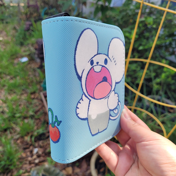 White Mice Hand Painted 1 Pocket Card Binder