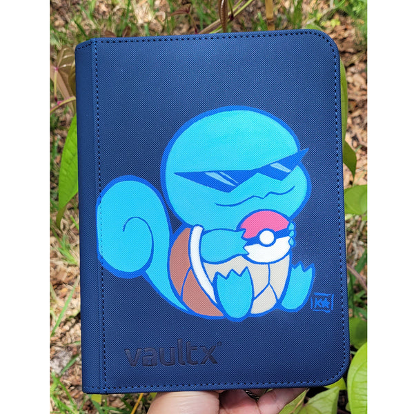 Blue Turtle Hand Painted 4 Pocket Card Binder