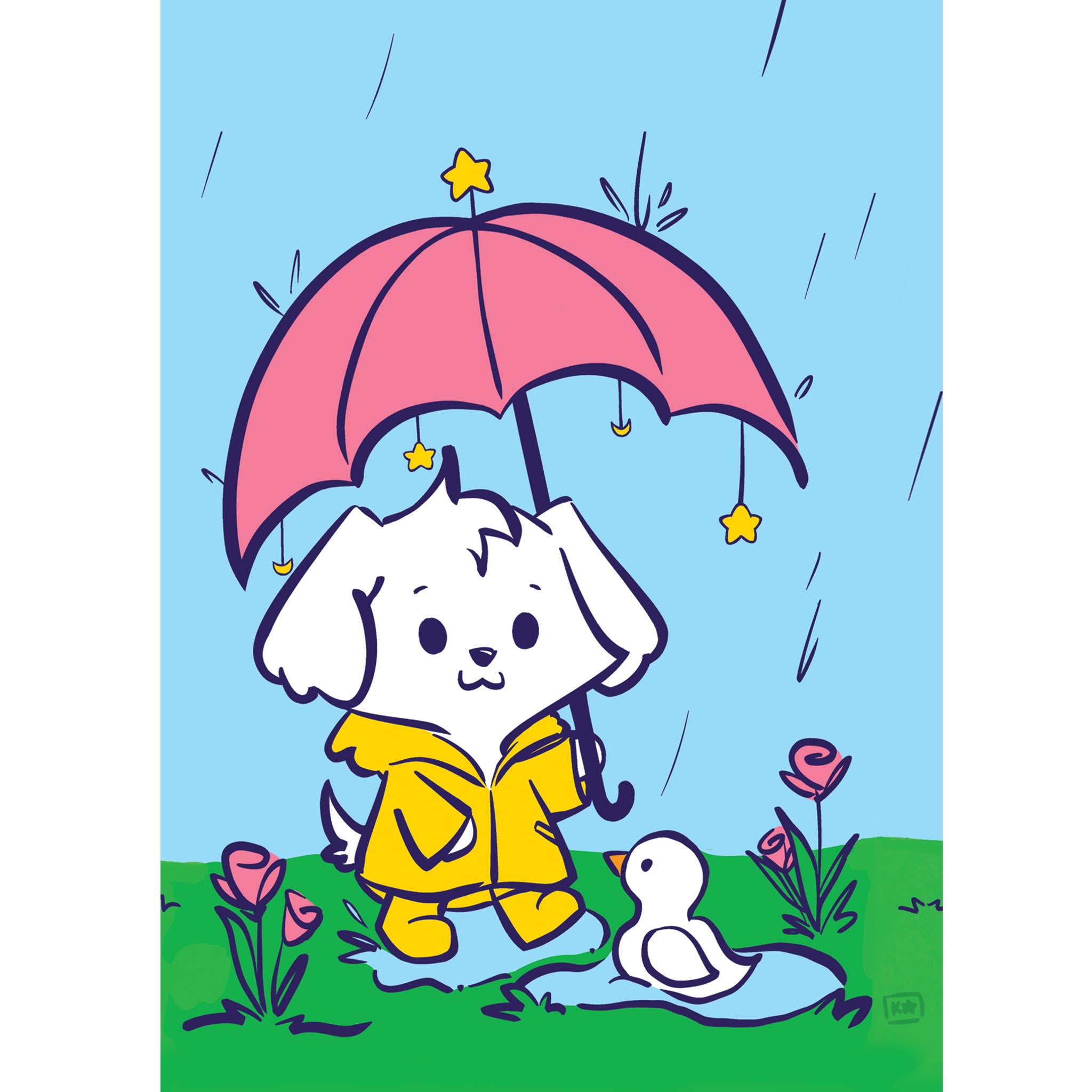 Original Character Rainy Day Art Print