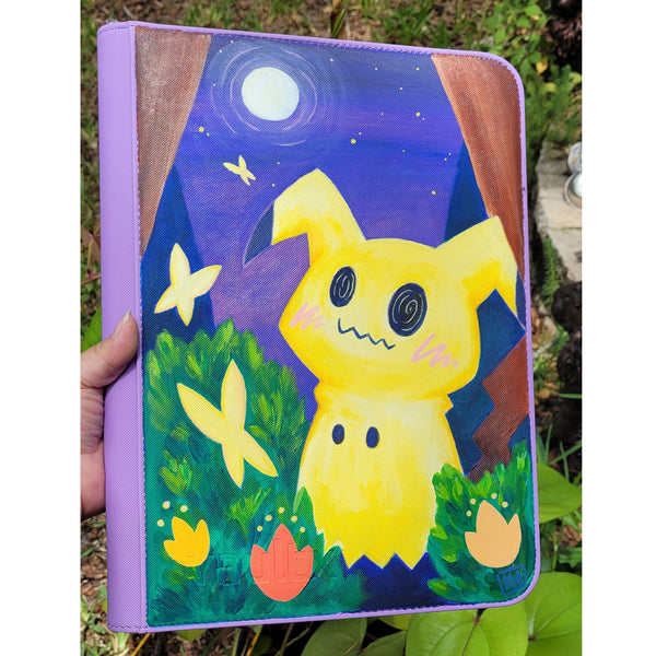Yellow Creature Hand Painted 9 Pocket Card Binder
