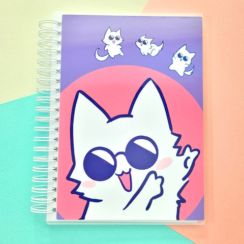White Kitty Reusable Stickerbook
