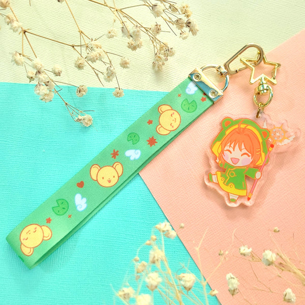 Sakura Frog Mini Lanyard Keychain