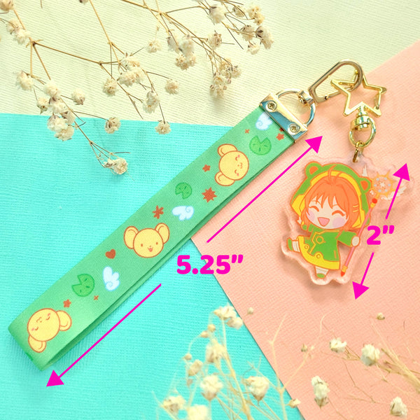 Sakura Frog Mini Lanyard Keychain