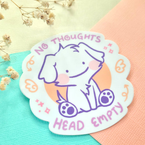 No Thoughts Head Empty Sticker