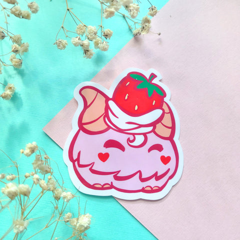 Strawberry Critter Handmade Stickers