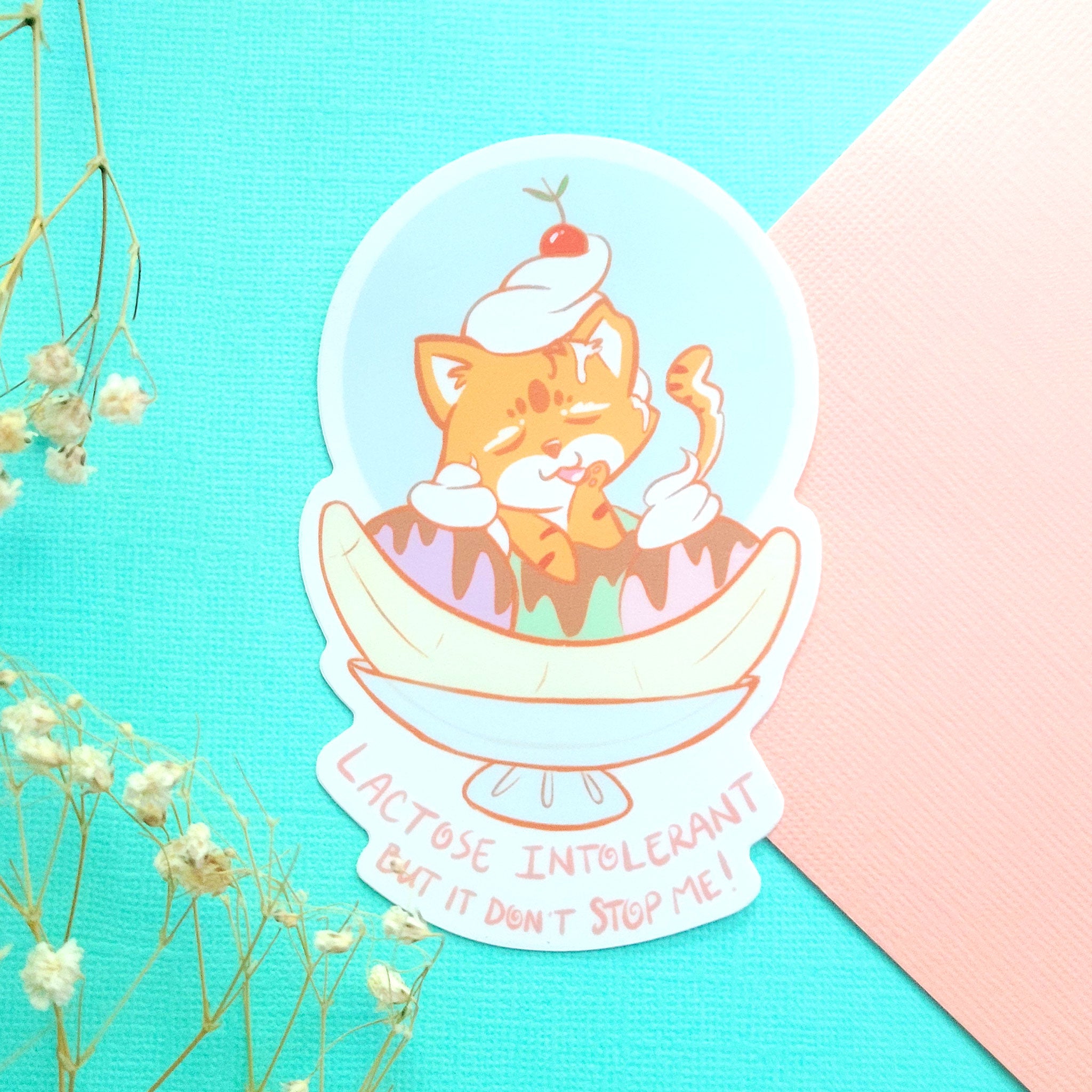 Lactose Intolerant Ice Cream Sticker