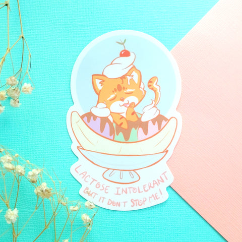 Lactose Intolerant Ice Cream Sticker