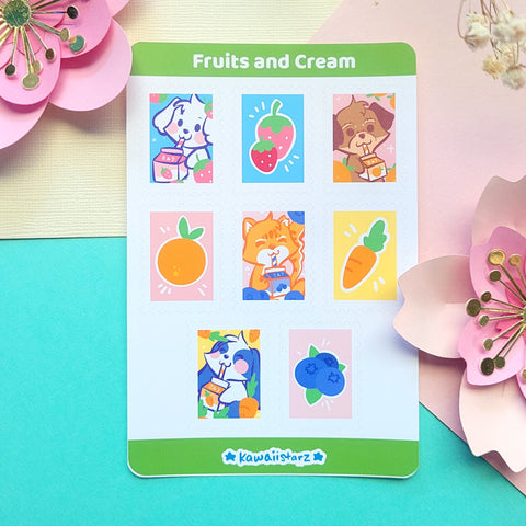 Fruits and Cream Sticker Sheet