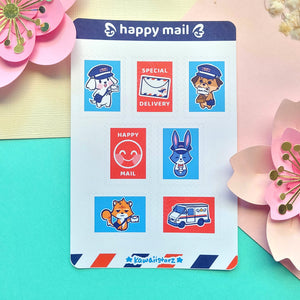 Happy Mail Stamps Sticker Sheet