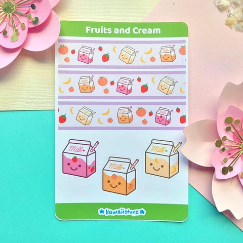 Fruits and Milk Sticker Sheet