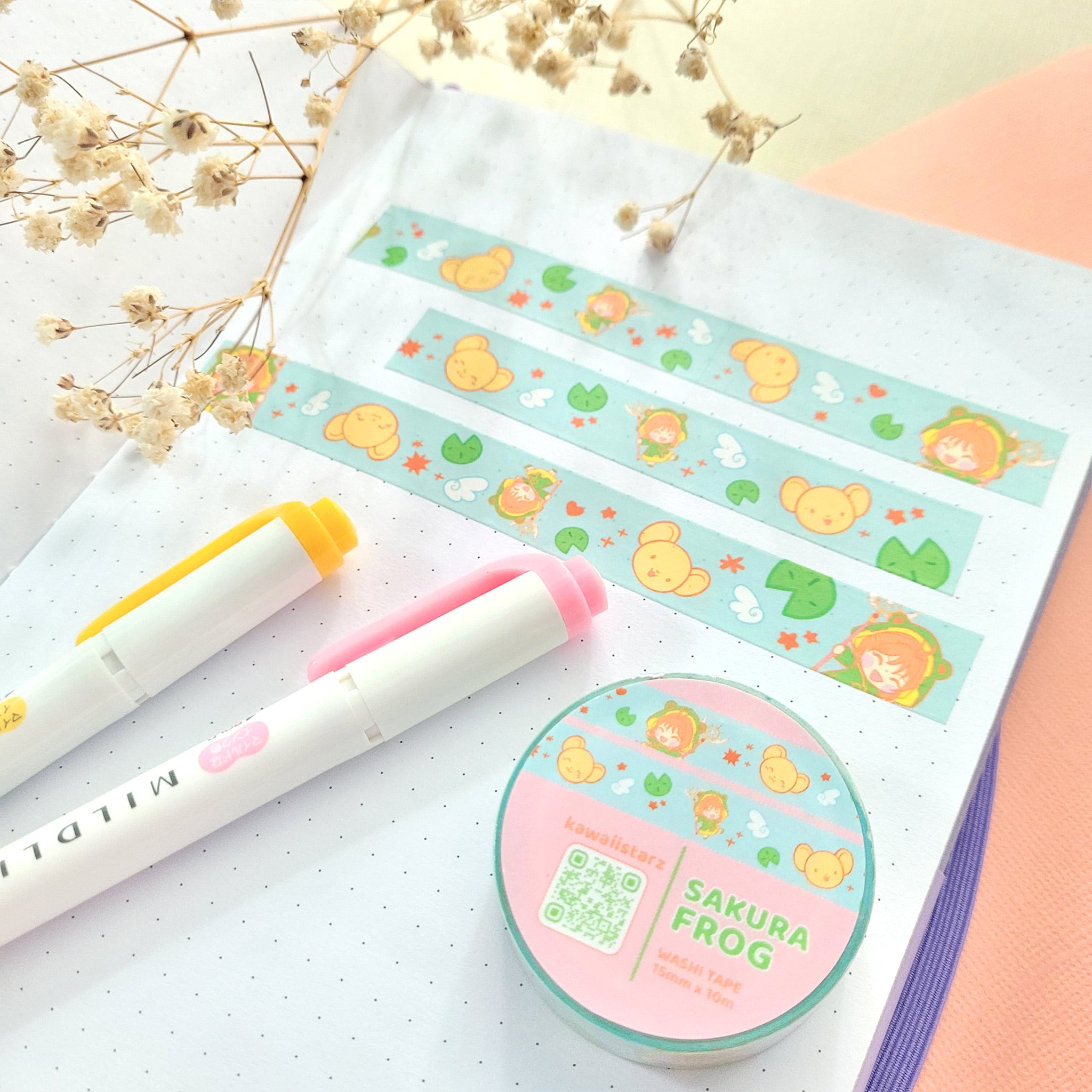 Sakura Frog Washi Tape