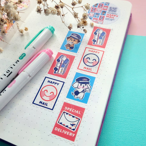 Happy Mail Puppies Stamp Washi Tape