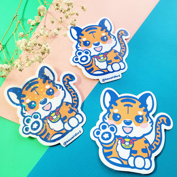 Lucky Tiger Handmade Stickers