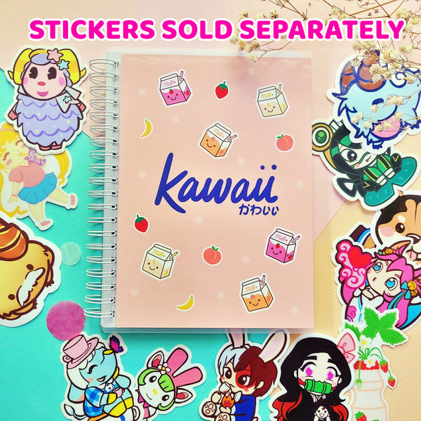 Kawaii Fruit and Milk Reusable Stickerbook